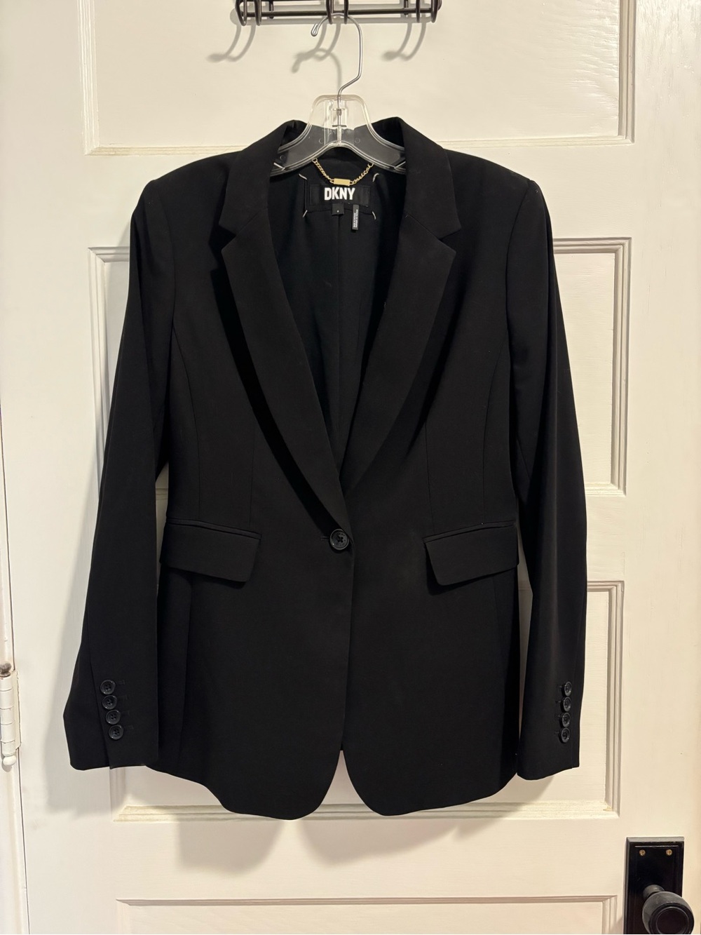 DKNY Women's Black Single-Button Blazer